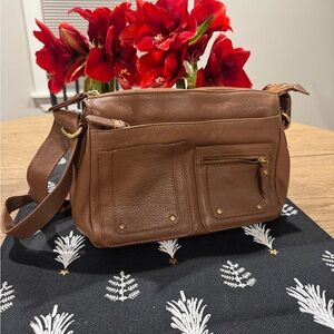 Great American Leatherworks Organizer Cognac Crossbody Purse